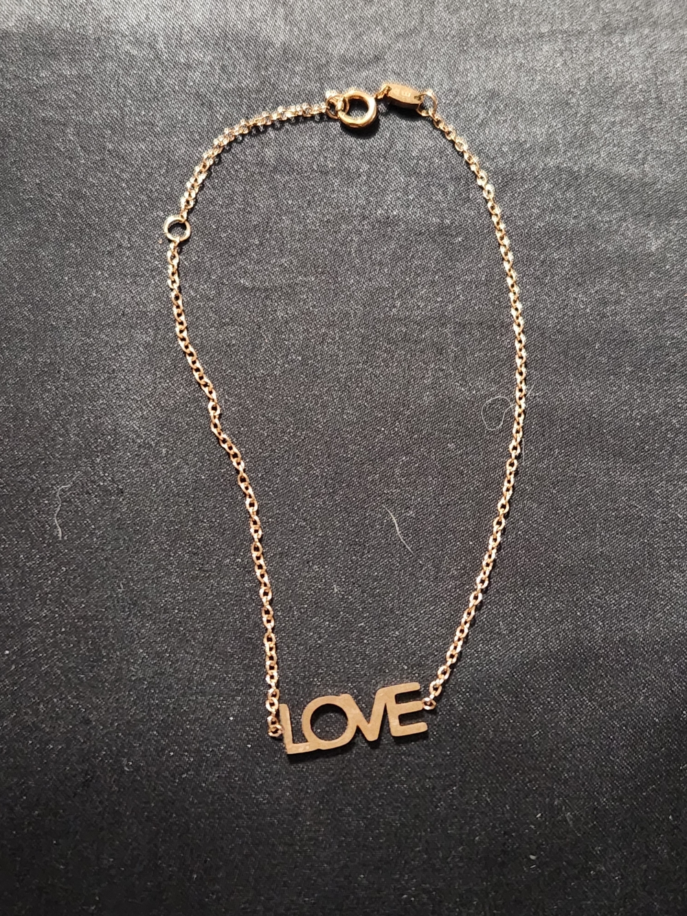 ​Authentic Maya Brenner Rose Gold "LOVE" Word Charm Chain Bracelet – Signed "mb"